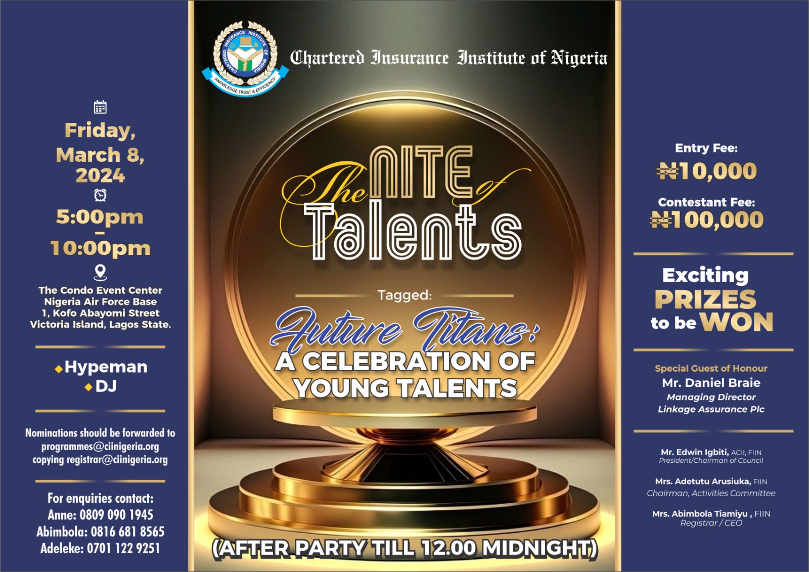 Image for INVITATION TO THE YEAR 2024 CIIN NITE OF TALENTS EVENT: REQUEST FOR PARTICIPANTS AND CONTESTANTS